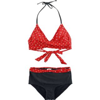 👉 Bikini zwart rood vrouwen m Mickey & Minnie Mouse - Minni Cosplay Set 4064854473430