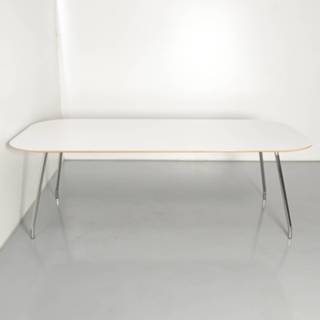 👉 Cornflake wit Offecct vergadertafel, blad, 220 x 110 cm, vaste hoogte onderstel