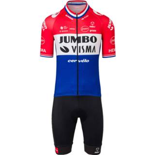 👉 Fietsshirt active fietskleding TEAM JUMBO-VISMA Nederlandse kampioen 2022 Set (fietsshirt + fietsbroek) (2 4260761694498