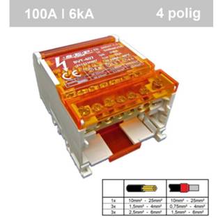 👉 SEP 4 polig verdeelset 100A 4x 7 aansluitingen 500VAC/DC 8718959008788