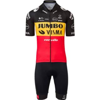 👉 Fietsshirt active fietskleding TEAM JUMBO-VISMA Belgische kampioen 2022 Set (fietsshirt + fietsbroek) (2 ar 4260761694504