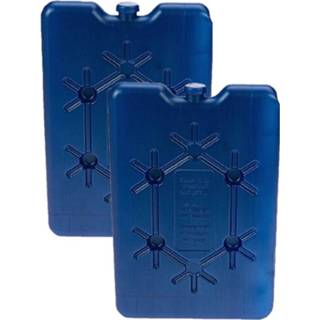 👉 Koelelement blauw kunststof Pakket van 4x stuks platte koelelementen 200 gram 11 x 16 cm