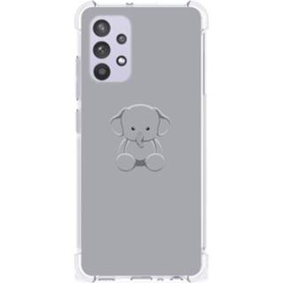 👉 Bumper hoesje grijs baby's Samsung Galaxy A32 4G | 5G Enterprise Editie Stevig Baby Olifant 8720632431837