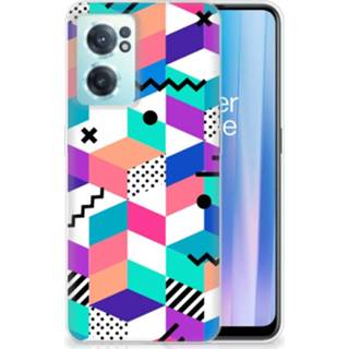 👉 Houten blok OnePlus Nord CE 2 5G TPU Hoesje Blokken Kleurrijk 8720632585288