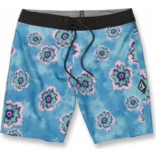 👉 Volcom - Medal Petal Stoney 19 - Boardshort maat 38, blauw/turkoois/grijs