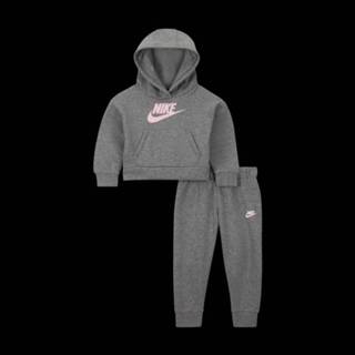 👉 Babysetje grijs vrouwen jeugd baby's Nike Sportswear Club Fleece Babyset met hoodie en joggingbroek (12-24 maanden) - 195244878697 195244878703 195244878710