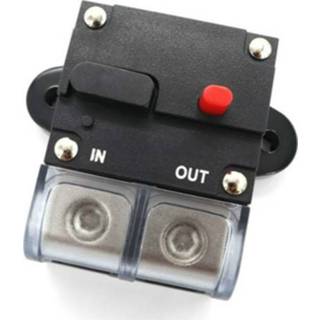 👉 Zekeringhouder zwart active 50A Auto Circuit Breaker Car Audio Stroomverzekering Automatische schakelaar (zwart)