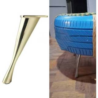 👉 Sofa titanium small active LH-MRJ01 Waist Shape Cabinet Coffee Table Legs, Height: 23cm(Titanium)