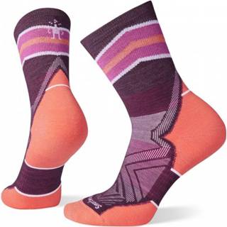 👉 Smartwool - Women's Run Targeted Cushion Mid Crew - Hardloopsokken maat L, purper/rood/roze