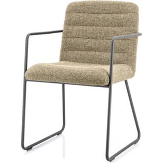 👉 Eetkamerstoel metaal onderhoudsproducten stof landelijk groen By Boo Artego 8719743437425