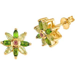 👉 Oorsteker groen zilver vrouwen Oorstekers Gemondo 4045228846616