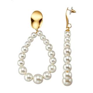 👉 Oorbel wit kunststof vrouwen Oorbellen 4055709017060