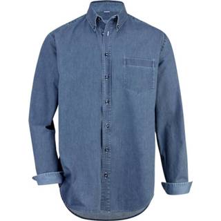 👉 Overhemd blauw katoen mannen met minimaldessin rondom BABISTA 4055708504608