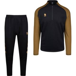 👉 Trainingspak zwart goud trainingspakken kinderen Robey Performance Half-Zip Kids