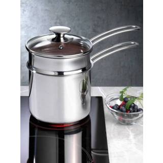 👉 Zilverkleur unisex 3-delige au-bain-marie-pan Küchenprofi 4007371054287