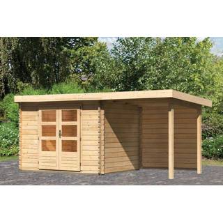 👉 Tuinhuisje Woodfeeling | Tuinhuis Bastrup 3 met Overkapping 2,0 en Achterwand 4010090093024
