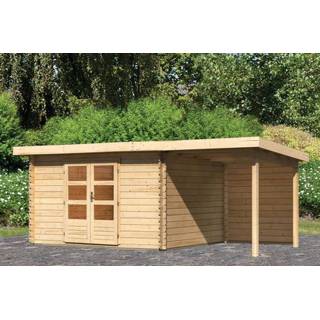 👉 Tuinhuisje Woodfeeling | Tuinhuis Bastrup 7 met Overkapping 2,0 en Achterwand 4010090093130