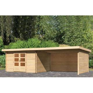 👉 Tuinhuisje Woodfeeling | Tuinhuis Bastrup 7 met Overkapping 4,0, Zij- en Achterwand 4010090093161