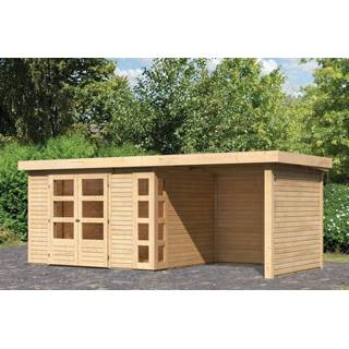 👉 Tuinhuisje Woodfeeling | Tuinhuis Kerko 5 met Overkapping 2,4, Zij- en Achterwand Onbehandeld 4010090091976