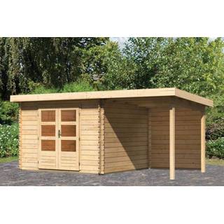 👉 Tuinhuisje Woodfeeling | Tuinhuis Bastrup 5 met Overkapping 2,0 en Achterwand 4010090093093