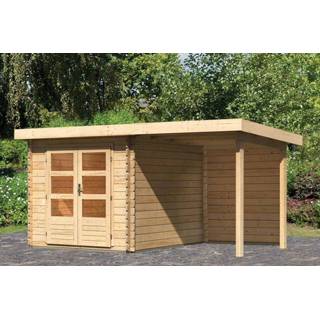 👉 Tuinhuisje Woodfeeling | Tuinhuis Bastrup 4 met Overkapping 2,0 en Achterwand 4010090093048