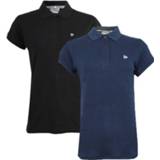 👉 Poloshirt zwart blauw active vrouwen Donnay Dames - 2-Pack Polo Shirt Lisa & Donkerblauw 8717528163446
