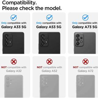 👉 Cameralens zwart volledige voorkant Full Cover Glass Spigen Camera Lens Tempered Samsung Galaxy A33 / A53 A73 Protector - 8809811858785