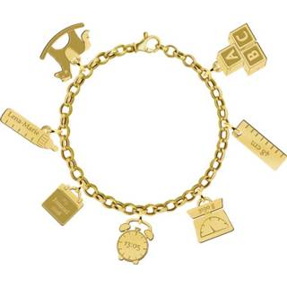 👉 Bedelarmband gouden active met Zeven Geboorte Bedels | Names4ever