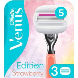 👉 Mes Gillette Venus Edition Strawberry Met Vocht Strip - 3 Mesjes