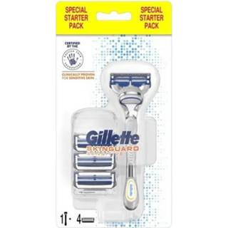 👉 Scheermesje Gillette Skinguard Scheerhouder + Scheermesjes 4 Stuks