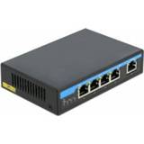 👉 Netwerk-switch zwart DeLOCK 87764 Gigabit Ethernet (10/100/1000) Power over (PoE) 4043619877645