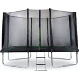 👉 Rechthoekige trampoline zwart active VirtuFit met Veiligheidsnet - 244 x 366 cm 8719325757729