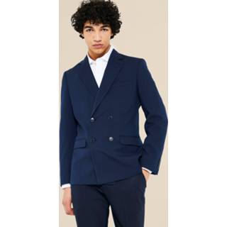 👉 Slim Fit Colbert Met Dubbele Knopen, Navy