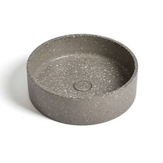 👉 Opzetwastafel Ideavit Concrete rond 39cm - terrazzo beton