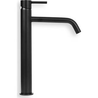 👉 Wastafelkraan blauw zwart Blue Label Brondby highriser - mat 8711802072684