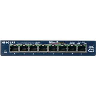 👉 Switch blauw Netgear GS108GE 8-Port Gigabit 606449025187