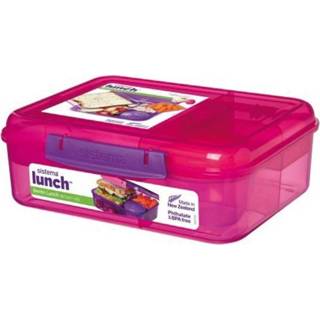 👉 Lunchbox roze paars Sistema Lunch • Bento 1,65L roze-paars