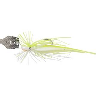 👉 Geel wit Savage Gear Crazy Swim Jig - Sinking Yellow White 12.5cm 14.5g Chatterbait 5706301767387