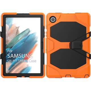 👉 Tablethoes oranje active Case2go - Tablet hoes geschikt voor Samsung Galaxy Tab A8 (2021) 10.5 Inch Extreme Armor Case 8719793166504