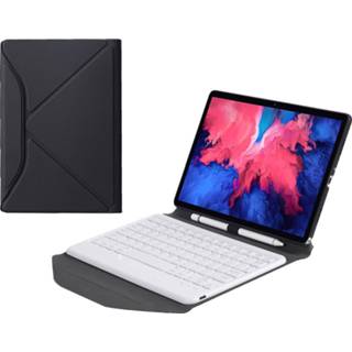 👉 Tablet toetsenbord wit active Hoes geschikt voor Lenovo Tab P11/P11 Plus - Met Draadloos Bluetooth Keyboard en Stylus pen houder 8719793178651