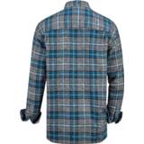 👉 Overhemd geruit mannen blauw grijs katoen in winterse kleuren BABISTA Grijs/Royal blue 4055708377080