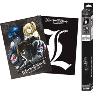 👉 Poster unisex Hoofdmateriaa Papier meerkleurig Death Note - L und Group 2er Set Chibi Design 3665361057482