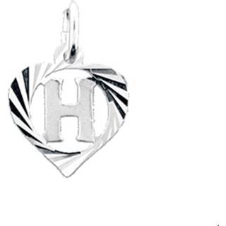 👉 Zilveren Hanger letter H hart 1002817