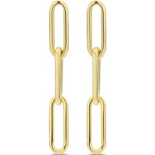 👉 Oorhanger active Geelgouden Oorhangers paperclip 4023826 8718834711383