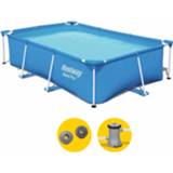 👉 Bestway Steel Pro zwembad - 259 x 170 x 61 cm - met filterpomp