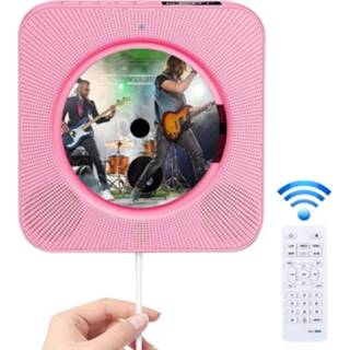 👉 Digitale display roze active De tweede generatie draagbare Bluetooth-luidspreker-cd-speler met afstandsbediening (roze)