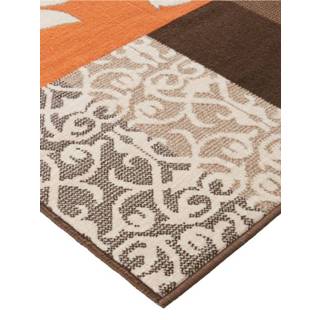 👉 Vloer kleed terracotta polypropyleen grafisch unisex stijlvol interieur Vloerkleed Bendix Casamaxx 4055704059485