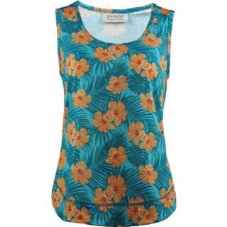 👉 SKHOOP - Women's Wilma Tank - Tanktop maat XXL, turkoois/bruin