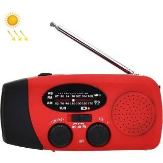 👉 Zaklamp active HRD-902 Multifunctionele Hand Crank Zonne-energie LED Nood alarm FM-radio