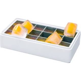👉 Koelkast grijs siliconen active Home Ice Lade Mold met deksel, stijl: 18 Raster (grijs)